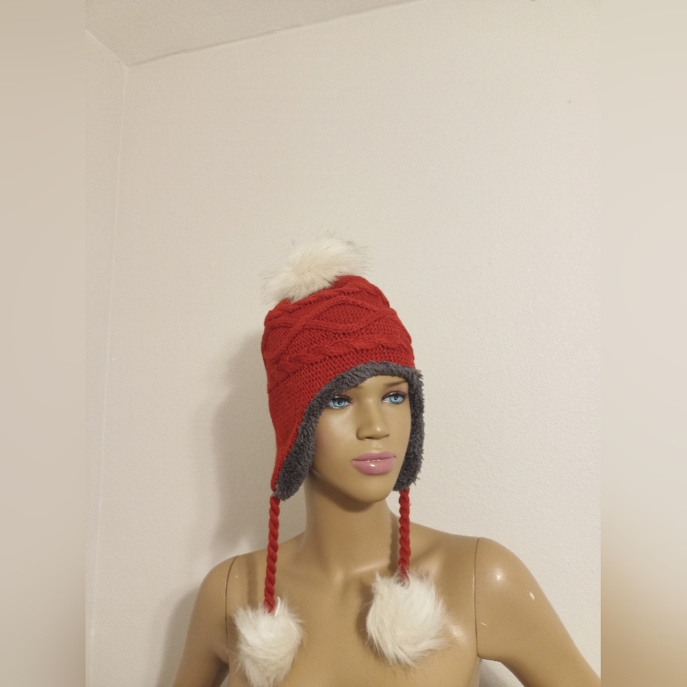 Home Prefer Girls Sherpa Earflaps Hat Kids Winter Hat Beanie Fuzzy Peruvian Hat